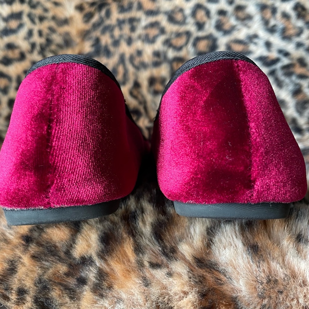 CLEARANCE πΉ Demonia Velvet Ballet Flats Wine Cranberry color 7 - Picture 4 of 10